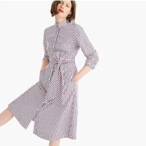 J. Crew Blue and White Striped Dress